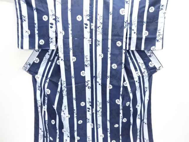 JAPANESE KIMONO / KOMON / UNUSED / FLORAL PLANTSあ